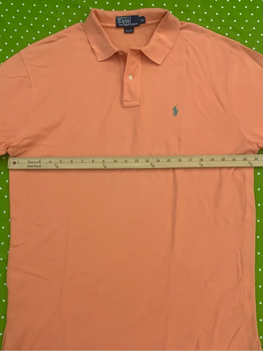 RL POLO SS All Cotton Orange 2Button Polo